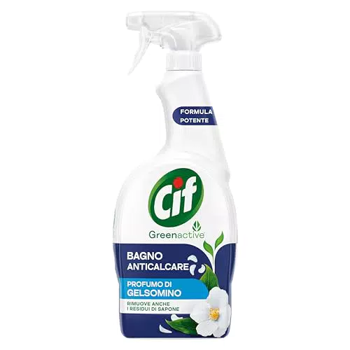 Spray Detergente Bagno Anticalcare Cif, Profumo Gelsomino, 100% Fragranza Biodegradabile