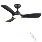 Ventilatore da Soffitto CJOY con Luce e Telecomando - Nero