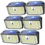 Claoner Luci Solari Esterno a LED con Sensore di Movimento - Illuminazione Super Luminosa per Giardino e Patio