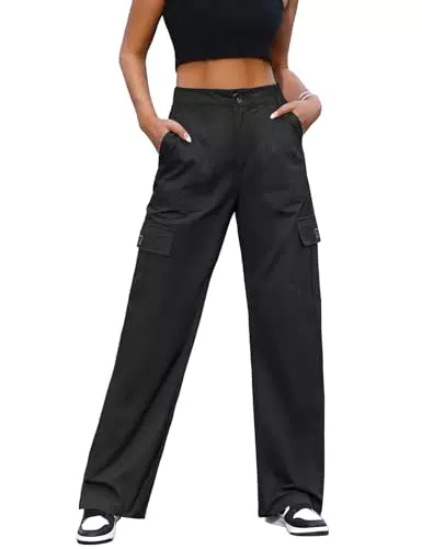 CMTOP Pantaloni Cargo Donna Comodi per Jogging e Fitness Casual Streetwear