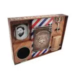 Kit Barber: Coffret con Borsa, Borsa per Pettine, Cesoie e Pettine per Barba