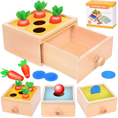 Giocattolo Montessori in Legno per la Raccolta della Fattoria - Giocattoli Didattici per Bambini