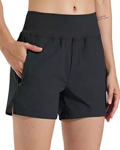 Pantaloncini da Trekking Donna Sportivi Leggeri Comallan - Vita Alta - Estivi Fitness - Asciugatura Rapida - Yoga Sportivi