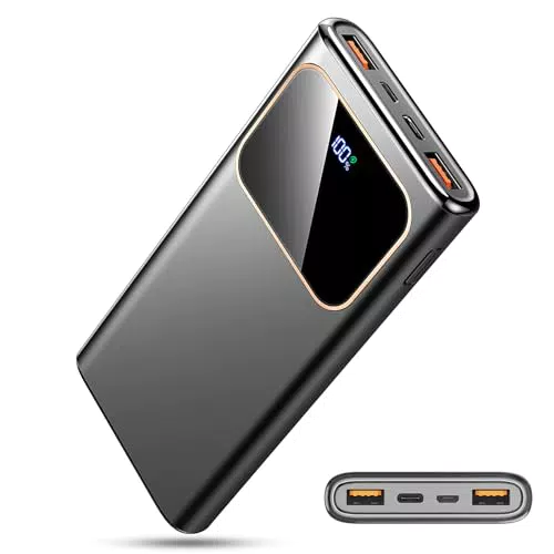 Coucur Power Bank 10000mAh Ricarica Rapida USB-C per iPhone e Android