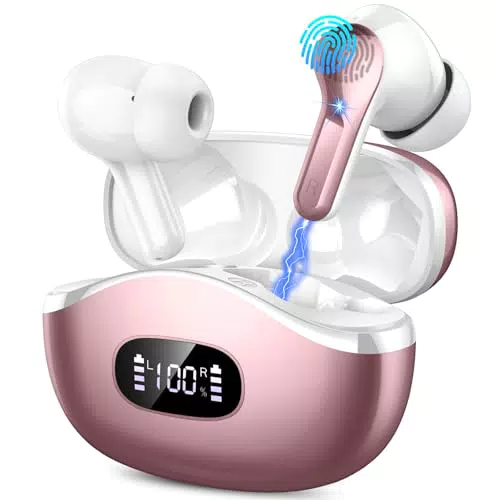 Cuffie Bluetooth 2024 - Auricolari Wireless In Ear con Cancellazione Rumore IP7