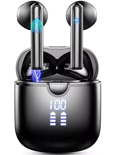 Cuffie Bluetooth 5.3 con 4 Microfoni ENC, Audio Stereo HiFi, 40 Ore Autonomia, Cancellazione Rumore, IP7 Impermeabili - Marca XYZ