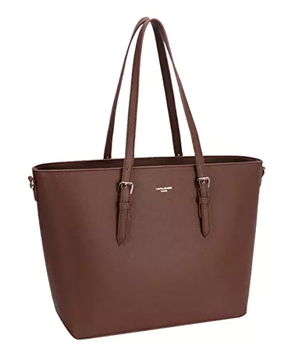 David Jones Borsa Tote Shopper Grande Capacità Donna in PU Pelle per Lavoro e Shopping
