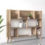 Libreria Dmora con Otto Vani Aperti, Modello Quercia