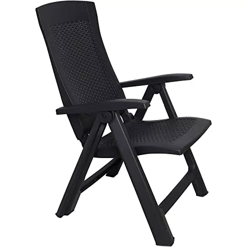 Poltrona Pieghevole Multi Posizione Dmora Effetto Rattan - Made in Italy