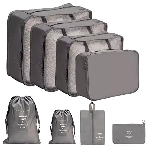 Organizzatore da Viaggio DoGeek Packing Cubes - Set 8 Pezzi Multifunzionale