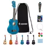 Donner Ukulele Soprano per Principianti con Custodia, Tracolla e Accessori