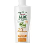Equilibra Aloe Latte Solare SPF 20 con Aloe Vera, Vitamina C ed E