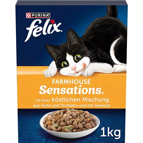 Felix Farmhouse Sensations - Cibo secco per gatti con pollo e tacchino