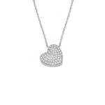 Fossil Collana Sadie Glitz Heart da donna in acciaio JF04674040