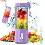 Frullatore Portatile HUIJUTCHEN USB Ricaricabile con 6 Lame - Ideale per Frullati e Smoothie