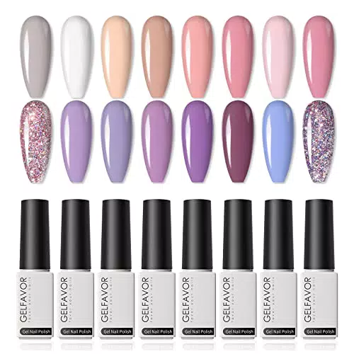 GELFAVOR Smalto Semipermanente per Unghie Gel a Lunga Durata - Kit 16 Colori