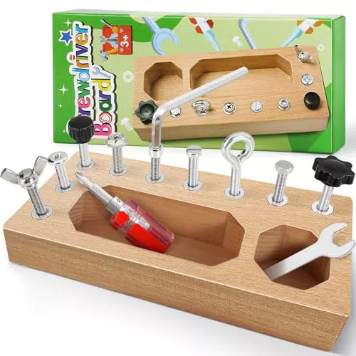 Gontence Giochi Montessori Busy Board - Giochi Educativi in Legno per Bambini 3-6 Anni