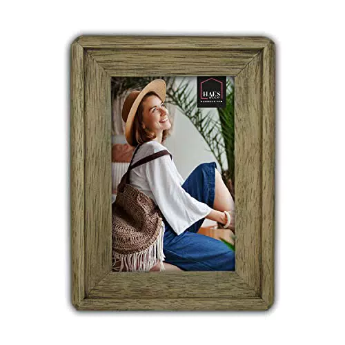 Haes Deco - Cornice per Foto in Legno 10x15 con Supporto a Parete