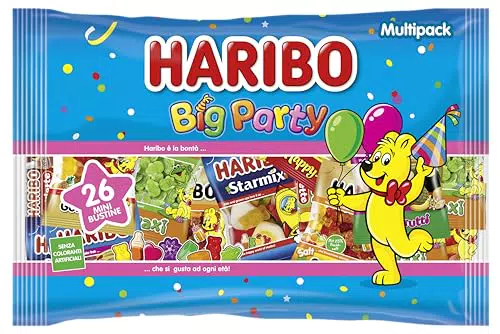 Haribo Big Party | Mini Bustine Miste al Gusto Frutta e Cola
