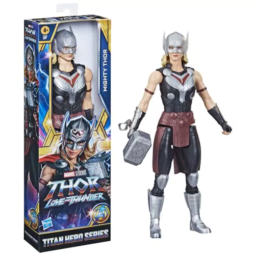 Hasbro Marvel Avengers Titan Hero Series - Mighty Thor: Figura 30 cm, Thor Love and Thunder, Bambini 4+