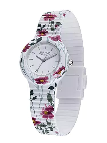 Orologio Donna Wild Flower HIP HOP, Cinturino in Silicone Intercambiabile, Cassa 32 mm