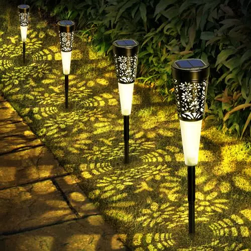 Lampada Solare da Giardino IEEILULU IP65 Bianco Caldo
