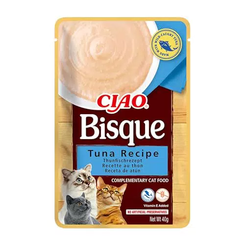Inaba Ciao Bisque di Tonno - Cibo Umido per Gatti Grain-Free Senza Conservanti