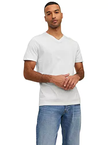 JACK & JONES T-Shirt Uomo V-Neck Basic Organic Cotton