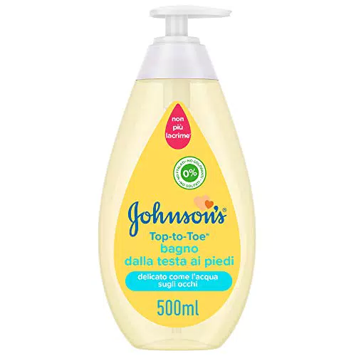 Johnson's Baby Bagno dalla Testa ai Piedi, Bagnoschiuma e Shampoo per Bambini, Formula Non Più Lacrime