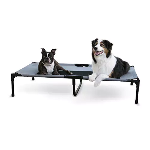 Culla Rialzata per Cani K&H Pet Products con Rete Traspirante e Piedini Antiscivolo