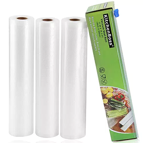 KitchenBoss Sacchetti Sottovuoto per Alimenti senza BPA, 28x500 cm