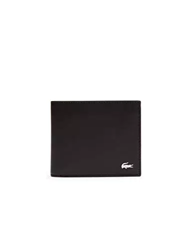 Lacoste NH1112FG - Portamonete Uomo, NERO, Taglia Unica