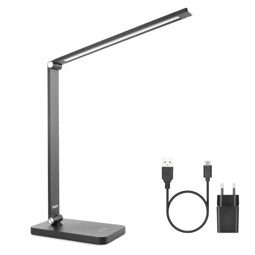 Lampada da Scrivania LED Pieghevole con Controllo Touch - 15 Modalità di Illuminazione per Ufficio e Casa