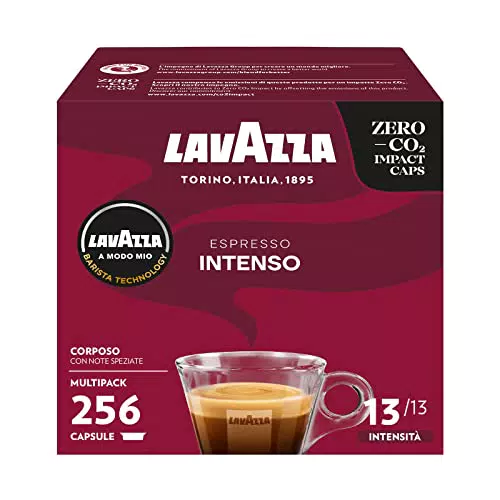 Lavazza A Modo Mio Espresso Intenso - Capsule Caffè Arabica e Robusta, Intensità 13, Note Aromatiche di Cacao e Spezie