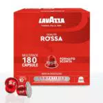 Lavazza Qualità Rossa Capsule Caffè Nespresso Compatibili, Note Cioccolato e Frutta Secca, Arabica e Robusta, Intensità 10/13