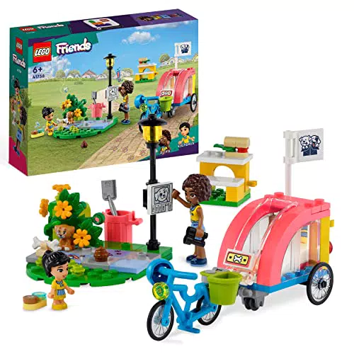 LEGO Friends Bici di Soccorso dei Cani con Animali Giocattolo e Bamboline