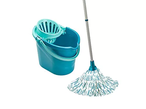 Leifheit Set Classic Mop Pavimenti in Viscosa con Fibre Assorbenti