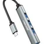 Hub USB C Lemorele 4 Porte 3.0 in Alluminio per Macbook Pro/Air, iPad, PS4, Xbox