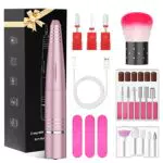 Limenamics Fresa Per Unghie Elettrica Professionale Senza Fili - Kit Manicure e Pedicure a 3 Velocità 30000 RPM