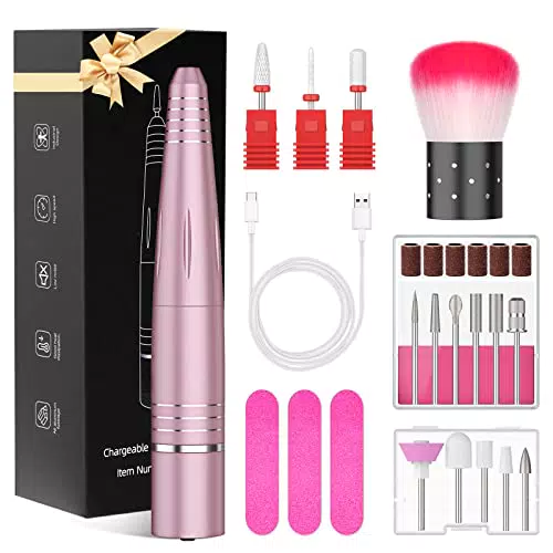 Limenamics Fresa Per Unghie Elettrica Professionale Senza Fili - Kit Manicure e Pedicure a 3 Velocità 30000 RPM