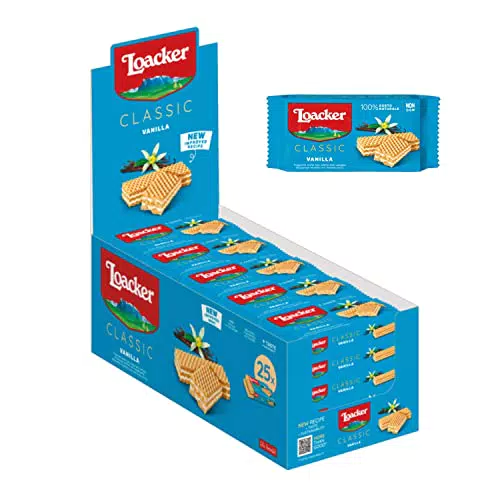 Loacker Wafer Classico alla Vaniglia - Confezione da 25 Pezzi