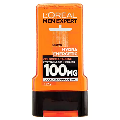 L'Oréal Paris Men Expert Hydra Energetic Gel Doccia Uomo con Taurina - Effetto Sveglia Immediato