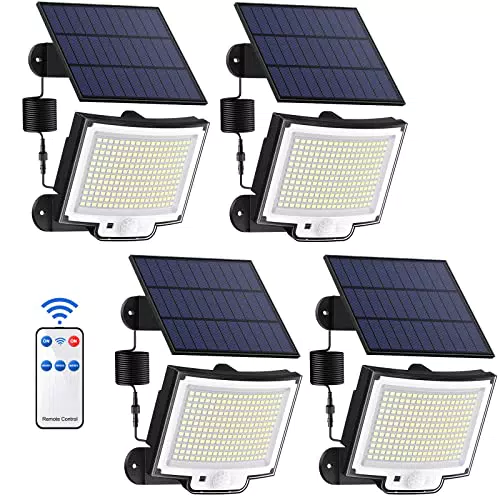 Luce Solare LED Esterno con Sensore di Movimento e Telecomando, IP65