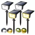 Lureshine Faretti Solari da Esterno con Sensore di Movimento e 6 Modalità - Luci Solari Potenti per Giardino, Cortile e Patio