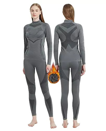 MeetHoo Biancheria Intima Termica Donna Base Layer per Sport e Attività Outdoor