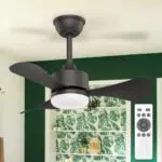 Mefine Ventilatore da Soffitto con Luce e Telecomando