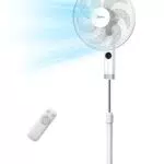 Midea MFS400R0APW Ventilatore a Piantana Silenzioso con Telecomando e Timer 8H