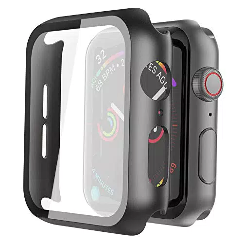 Misxi Custodia Rigida per Apple Watch Series 6/SE/5/4 con Vetro Temperato