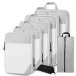 Organizer da viaggio per abiti e scarpe - Set di cubi di imballaggio - Grigio