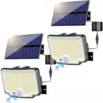 Nipify Faretti Solari a Led da Esterno con Sensore di Movimento e Telecomando